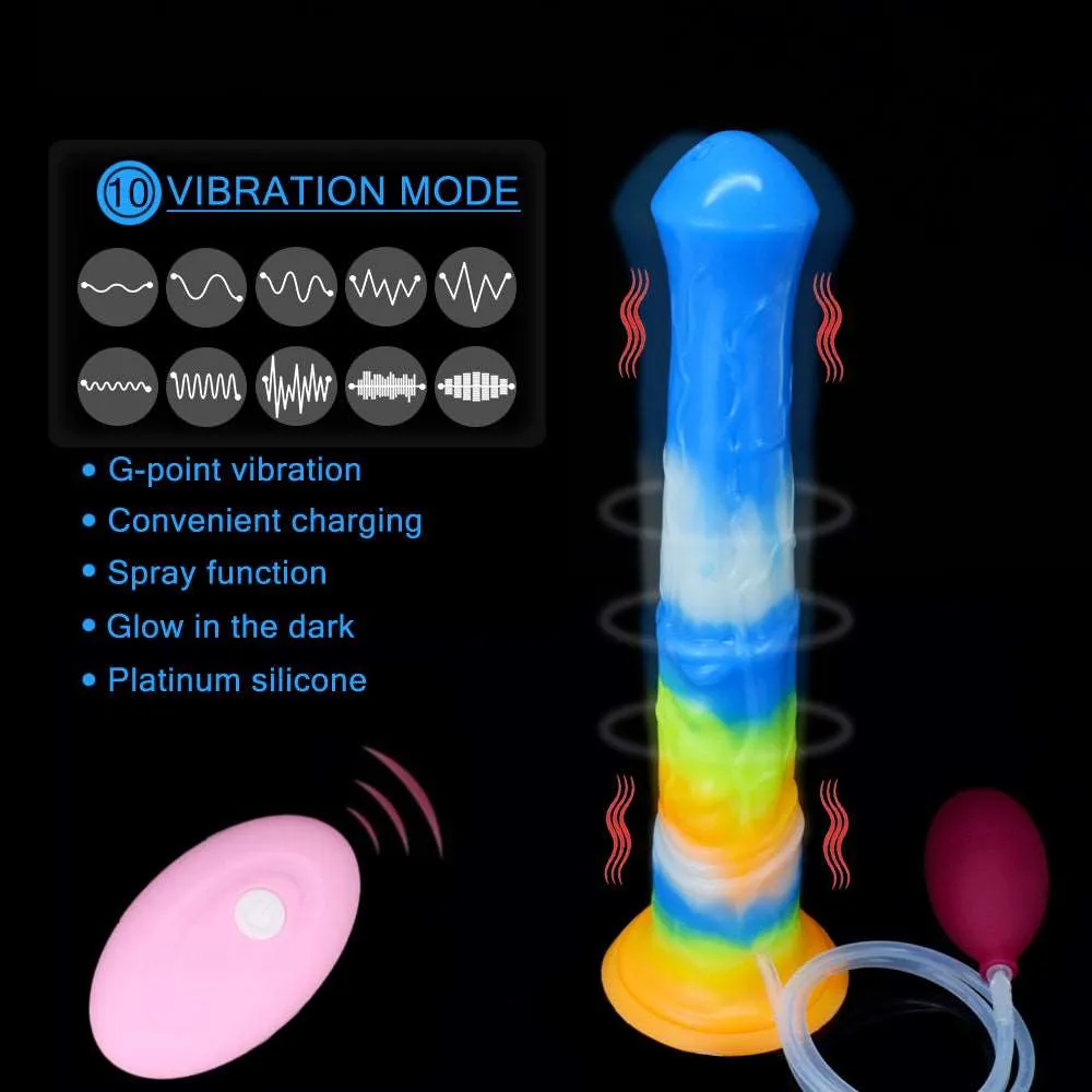 🐴 11-Inch Bael - Ejaculating Horse Vibrator with Luminous Function