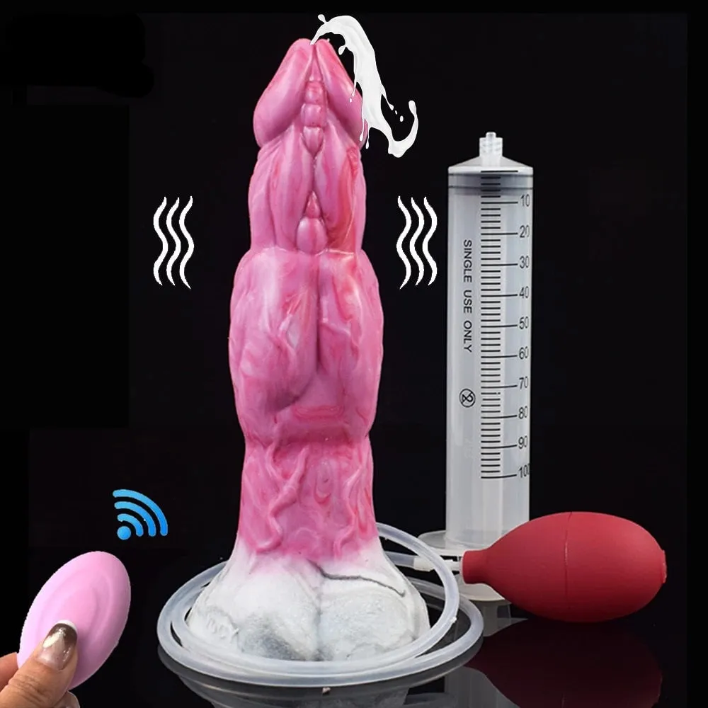 👹 9-Inch ACASTUS - Ejaculating Monster Vibrator with Luminous Effect