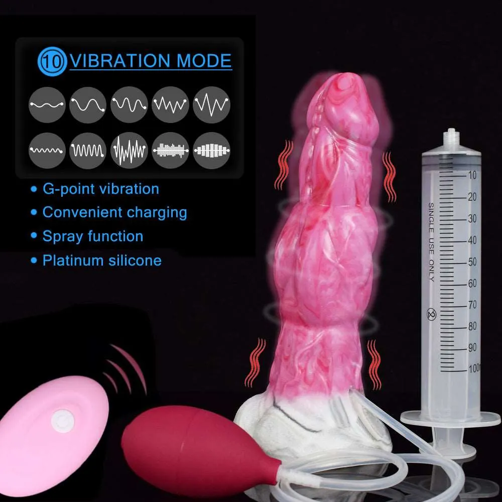 👹 9-Inch ACASTUS - Ejaculating Monster Vibrator with Luminous Effect