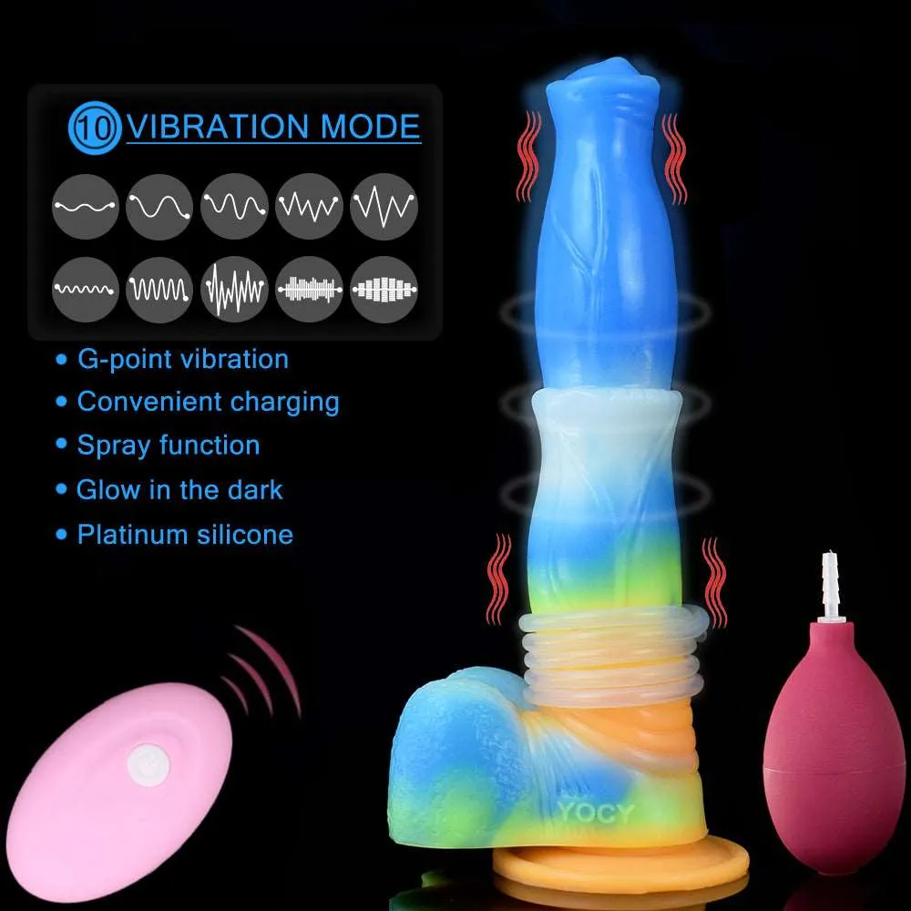 🐎 9.6-Inch CHIRON - Ejaculating Horse Vibrator with Luminous Function