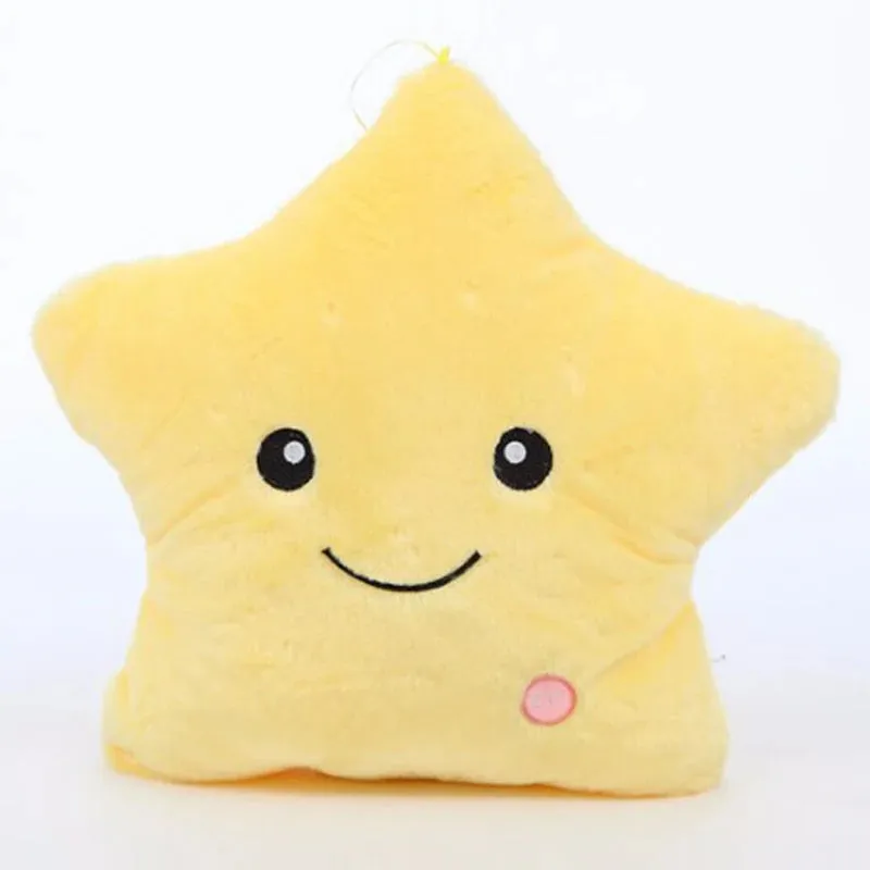 1pc 40*35 Star Pillow Luminous Pillow,Led Light Pillow,Plush Pillow, Hot Colorful Stars,Kids Toys,Birthday Gifts,Christmas Toys