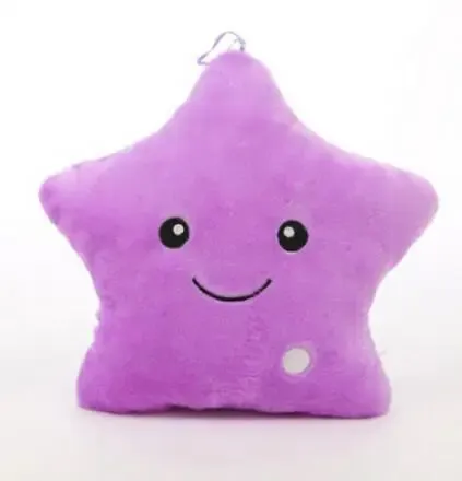 1pc 40*35 Star Pillow Luminous Pillow,Led Light Pillow,Plush Pillow, Hot Colorful Stars,Kids Toys,Birthday Gifts,Christmas Toys