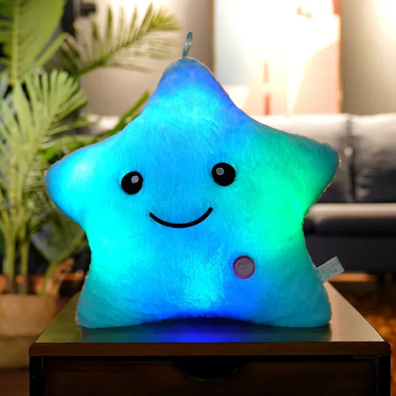 1pc 40CM Luminous Star Pillow Led Light Pillow Plush Pillow Hot Sale Toys Colorful Stars Kids Toys Birthday Gifts For Kids