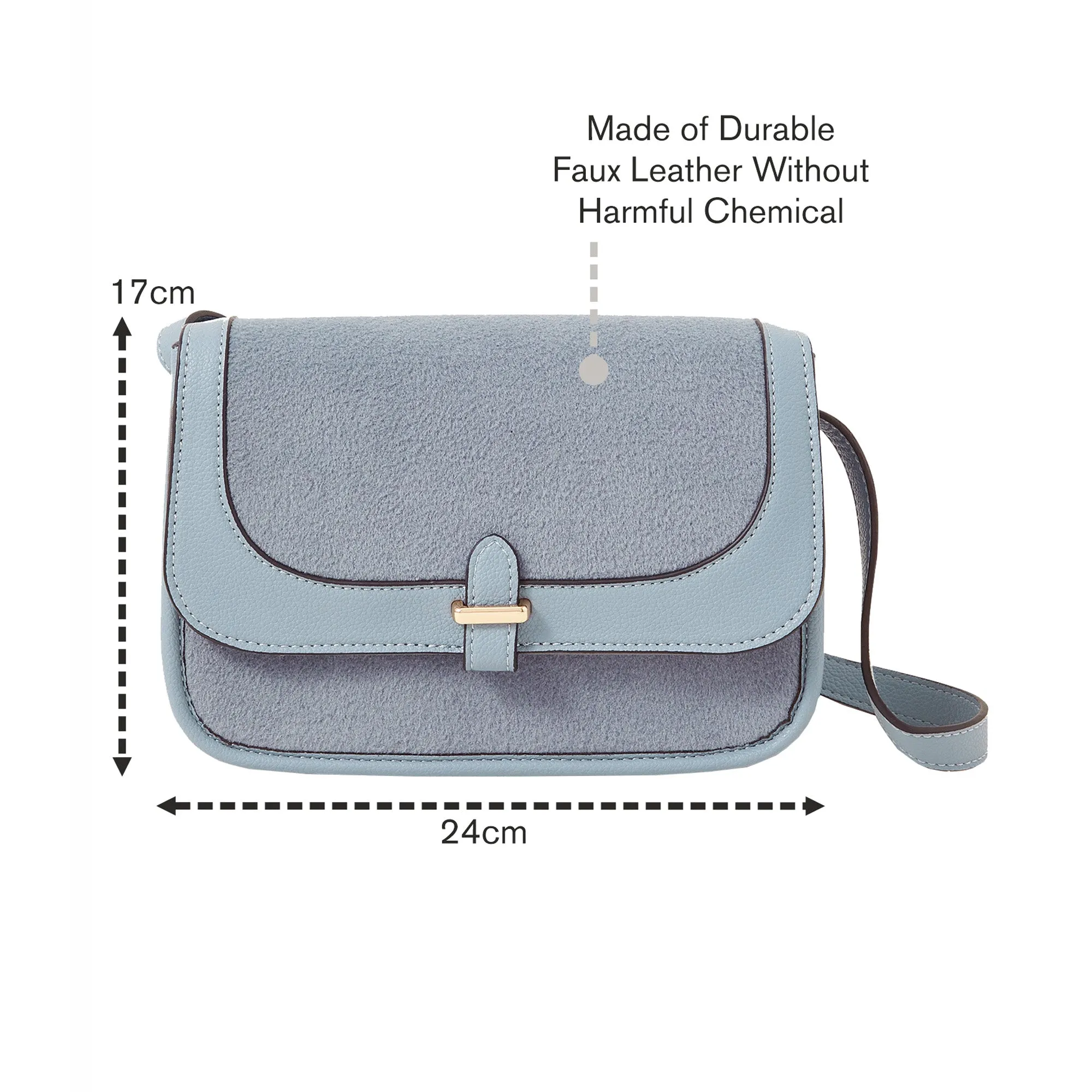 Accessorize London Women's  Blue Felt Cross Body