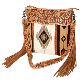 American Darling Hand Tooled Saddle Blanket Leather Purse ADBG510AA