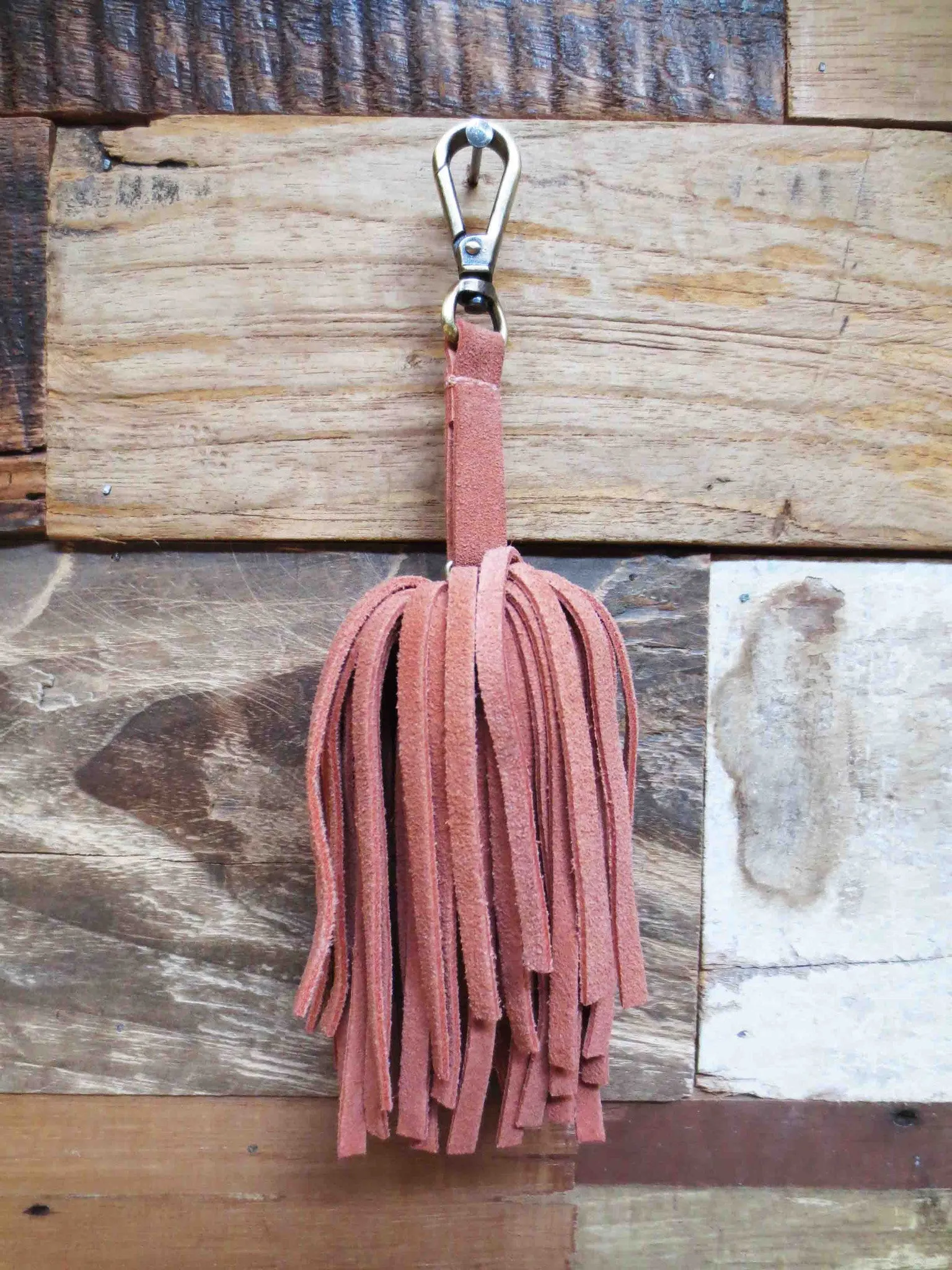 Bag Charm - Suede Fringe Ball