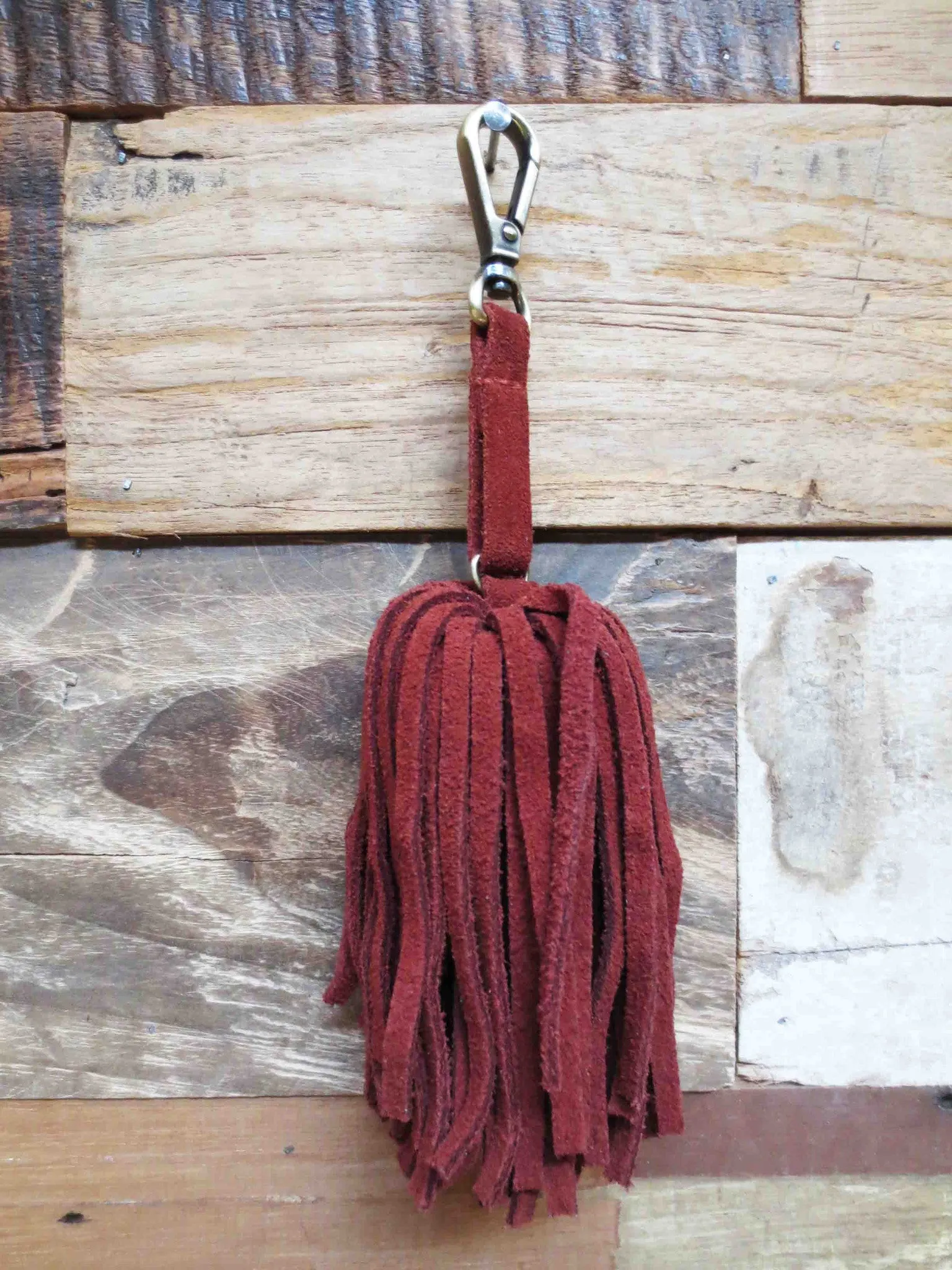 Bag Charm - Suede Fringe Ball