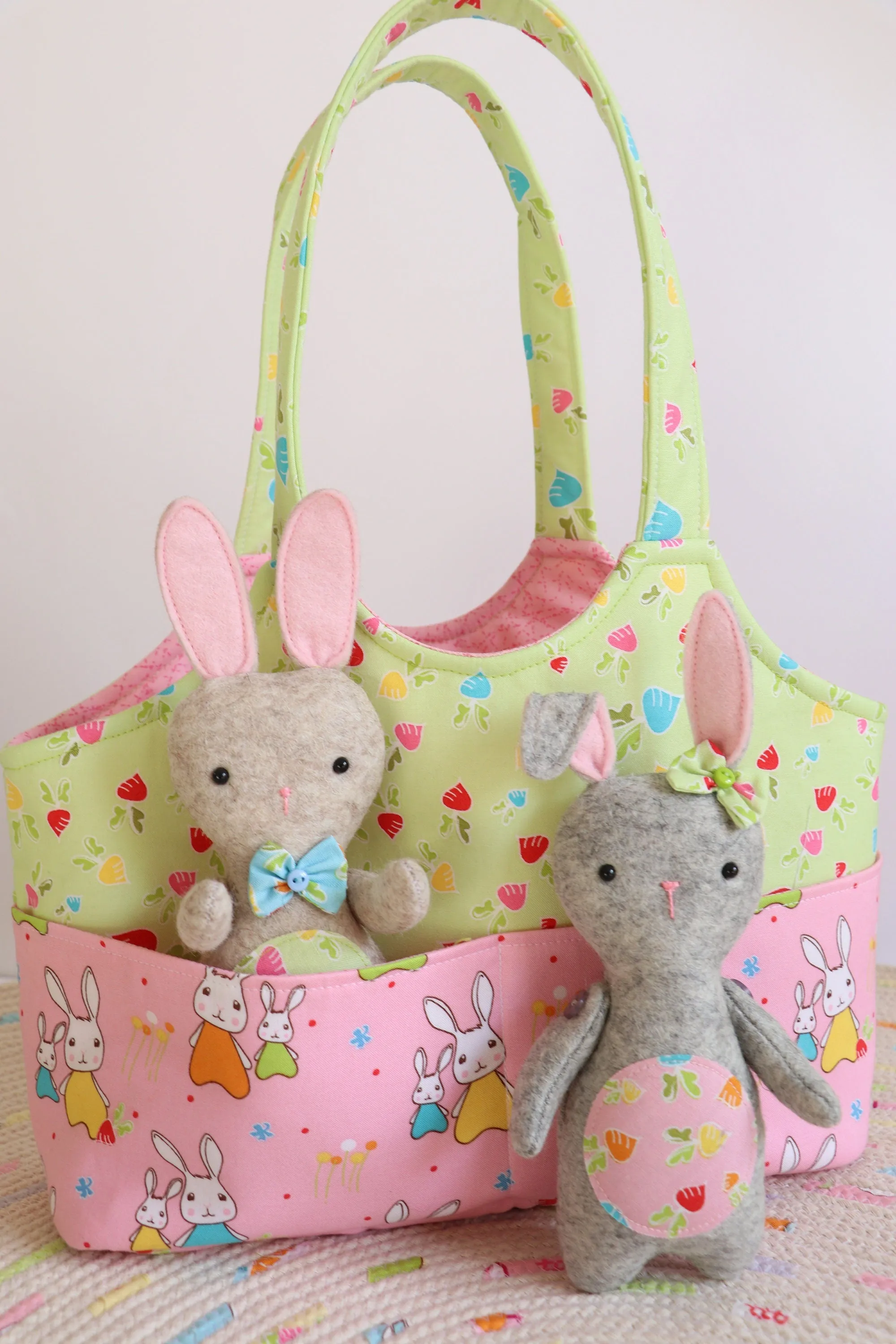 Bag O' Bunnies: Sewing pattern for bag and bunnies