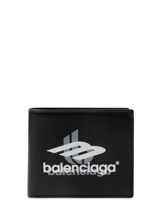 Balenciaga   Square leather folded wallet 