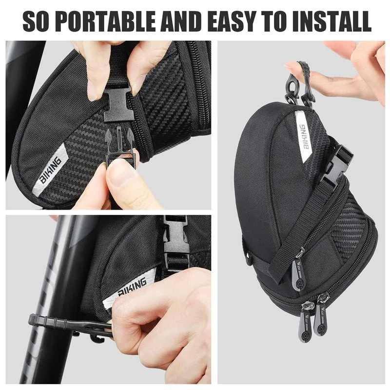 Bicycle Saddle Bag Rainproof Bicycle Pannier 3D Shell Reflective Rear Seatpost Bag Basket MTB Cycling Accessories