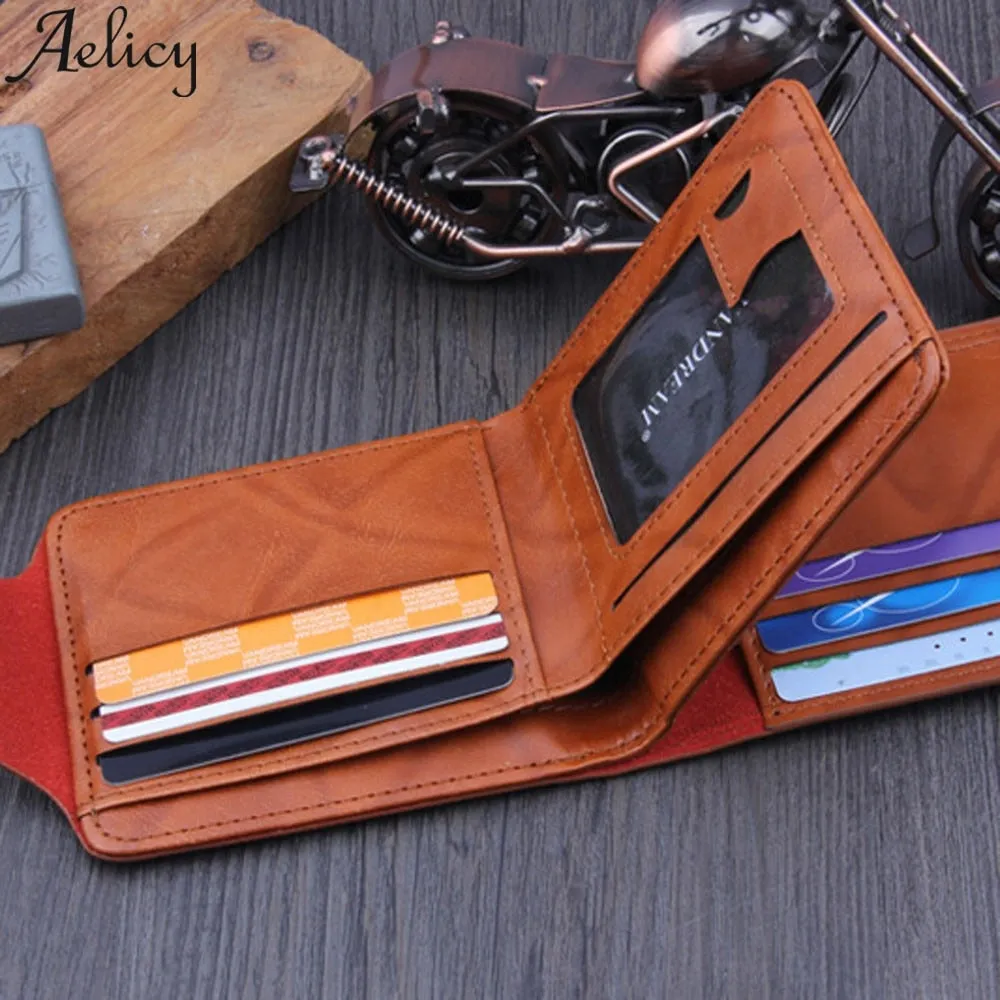 Bill Leather Short Wallet Bifold Card