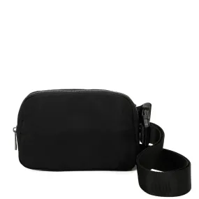 Billie's Fuzzy Faux Fur Nylon Bum Fanny Bag - Black