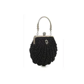 Black Beaded Evening Bag