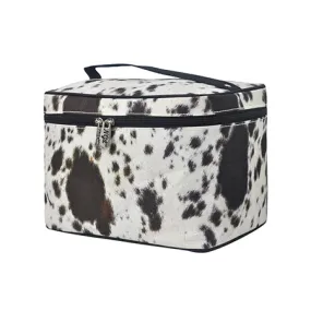 Black Cowhide NGIL Large Top Handle Cosmetic Case