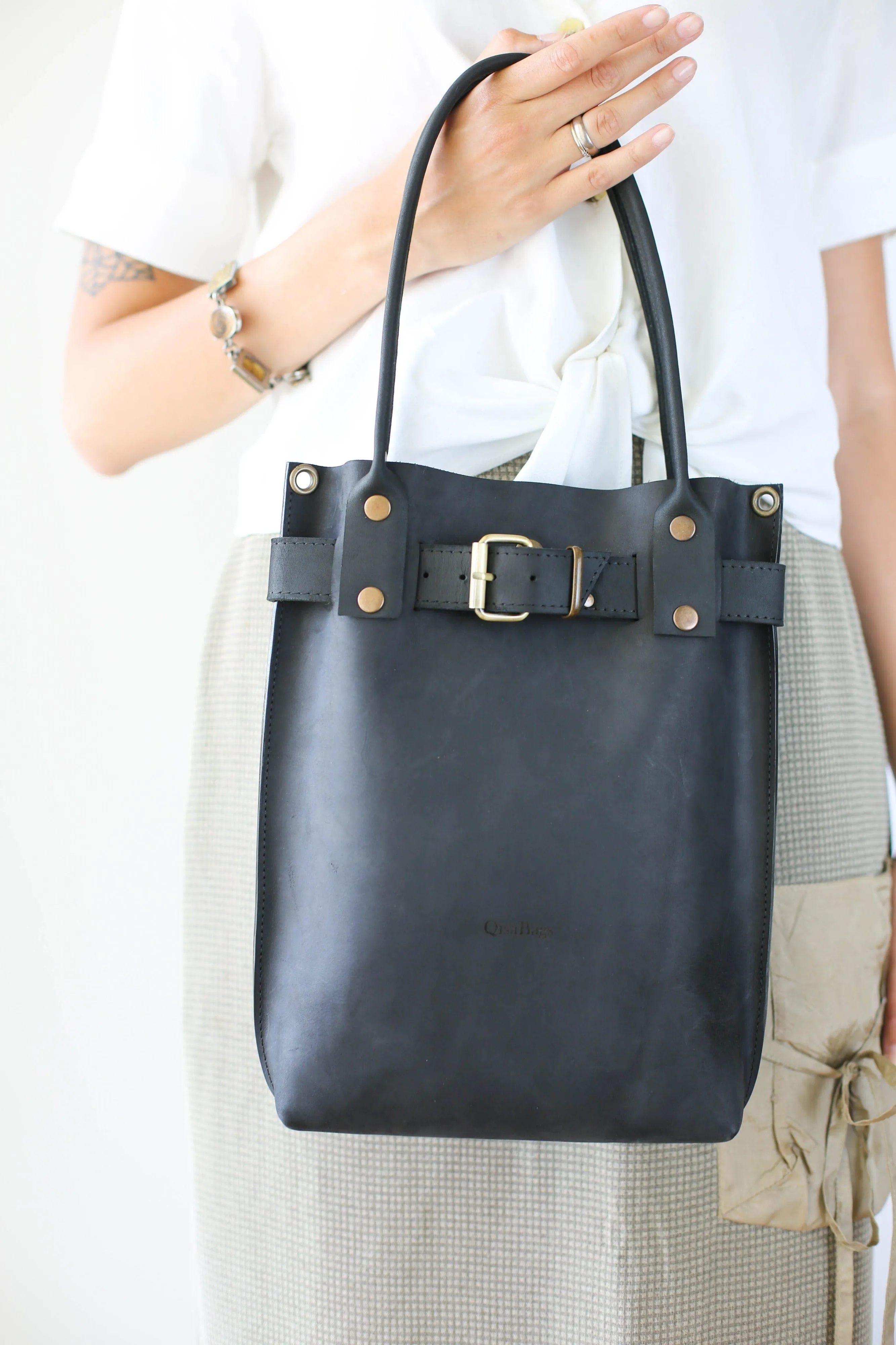 Black Leather Handbag