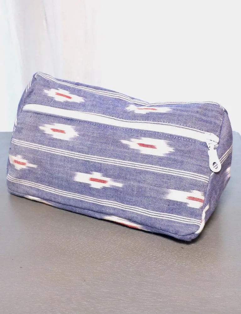 Blue Ikat Toiletry Bag