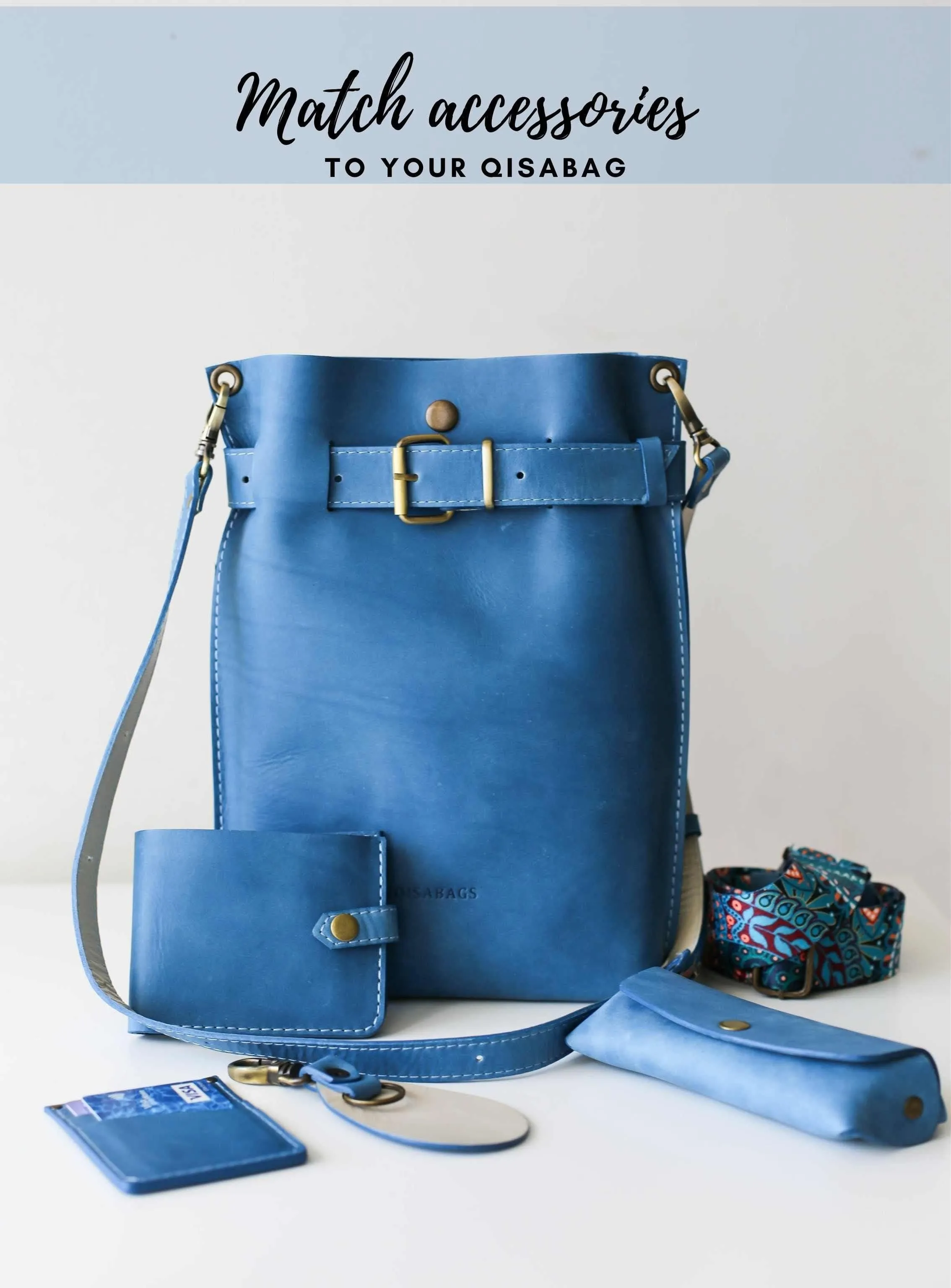 Blue Leather Bag