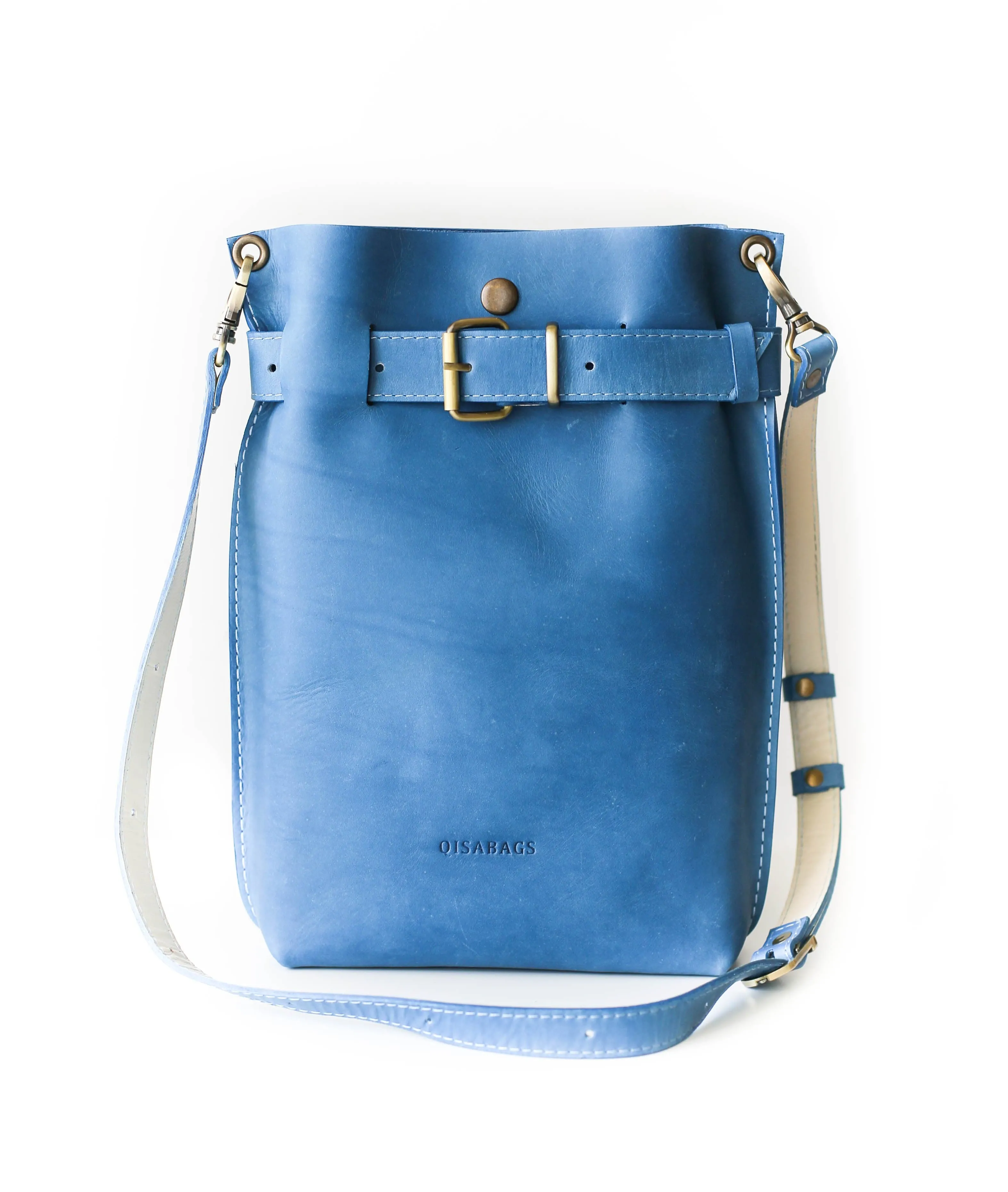 Blue Leather Bag