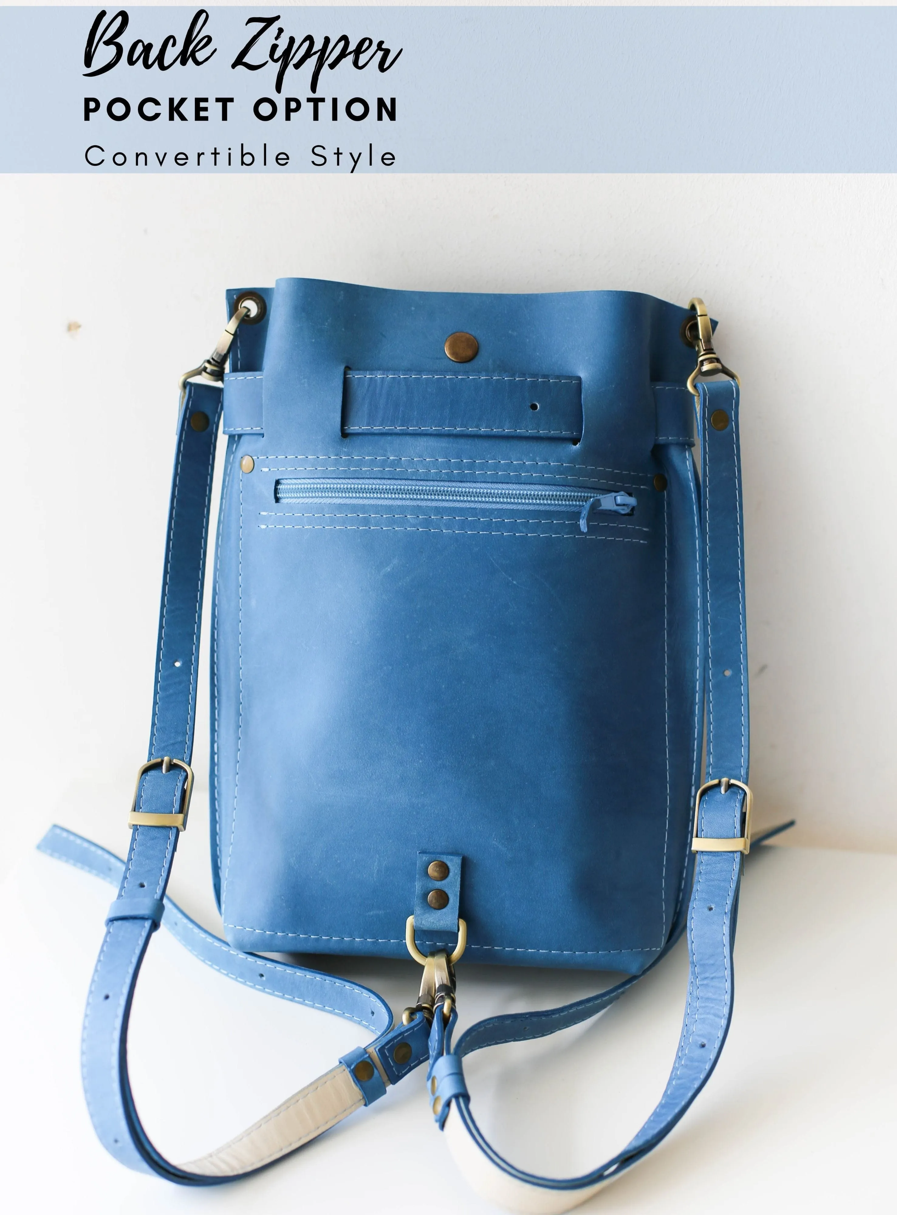 Blue Leather Bag