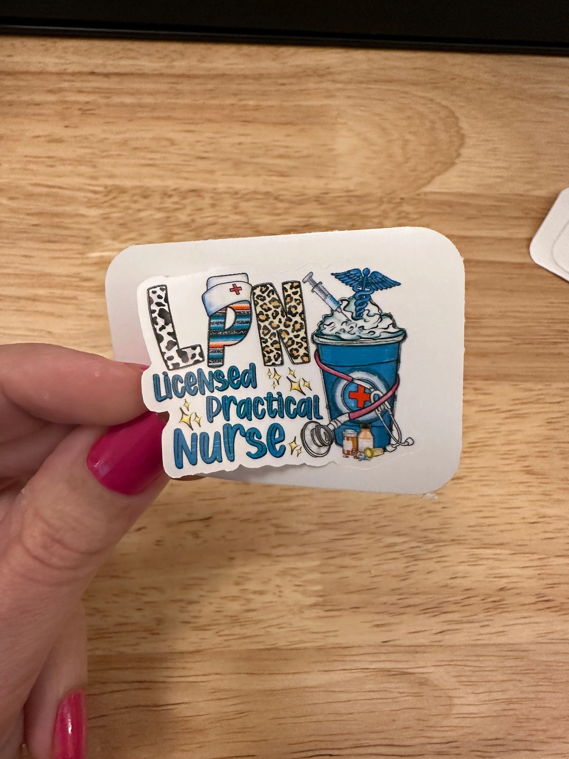 Blue LPN Sticker Licensed Practical Nurse Sticker, Medical STICKER, Cute Medical Design Sticker,  Doctor Sticker