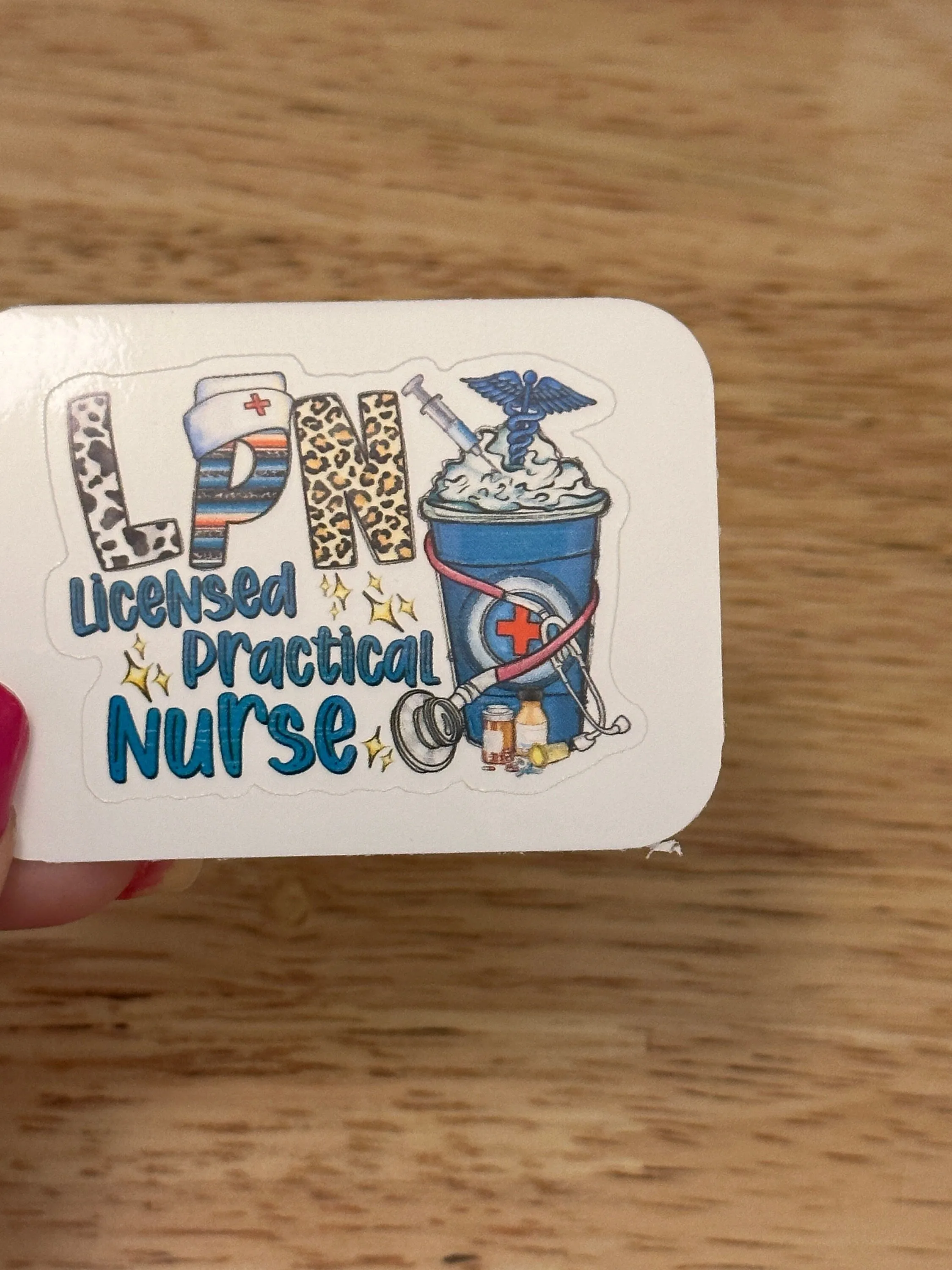 Blue LPN Sticker Licensed Practical Nurse Sticker, Medical STICKER, Cute Medical Design Sticker,  Doctor Sticker