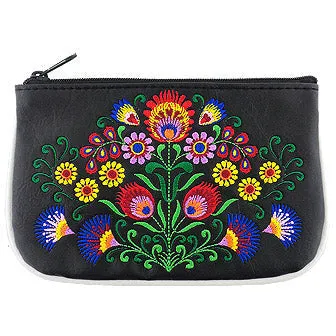 Bohemian Flower Embroiderd Change Purse