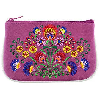 Bohemian Flower Embroiderd Change Purse