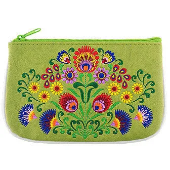 Bohemian Flower Embroiderd Change Purse