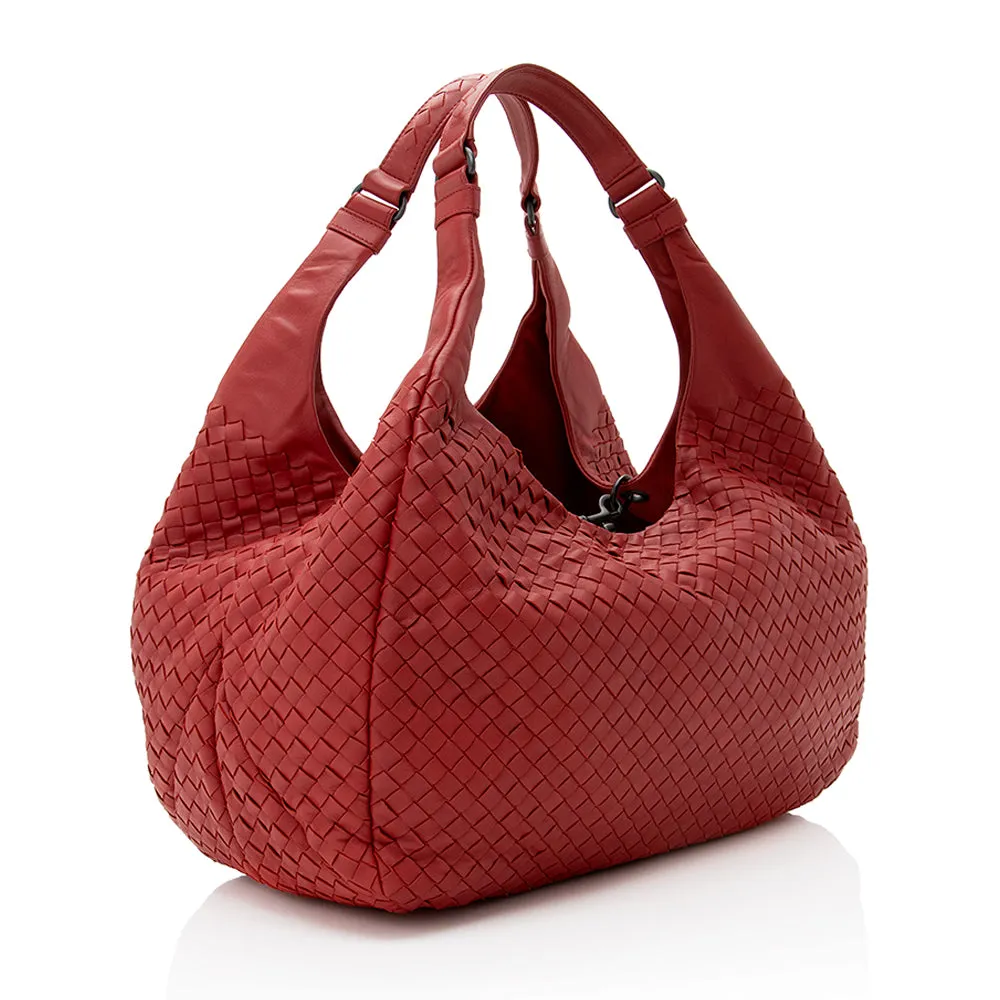 Bottega Veneta Intrecciato Nappa Campana Medium Shoulder Bag  - FINAL SALE (SHF-19645)