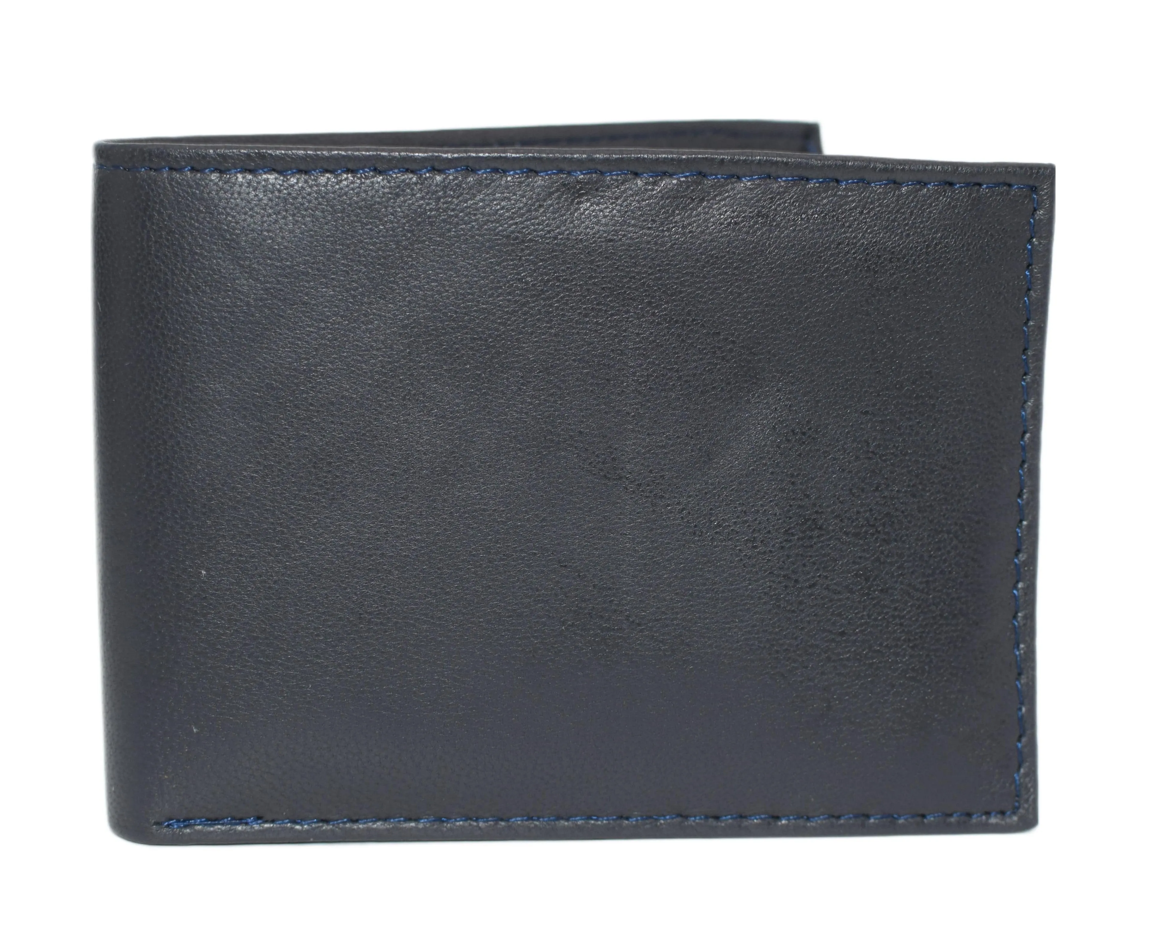 Boys Slim Compact Card and Coin Pocket Bifold Leather Wallet K600