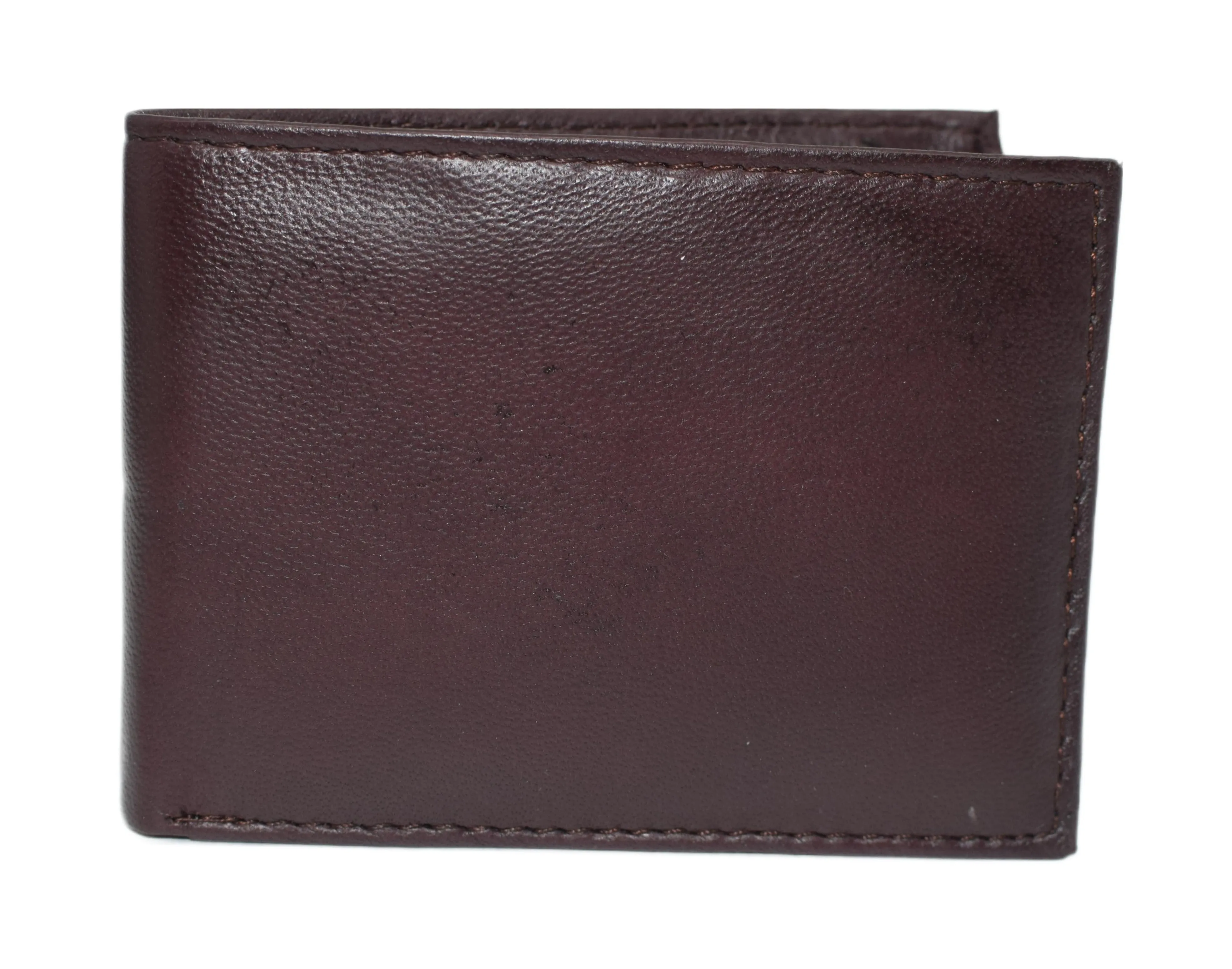 Boys Slim Compact Card and Coin Pocket Bifold Leather Wallet K600