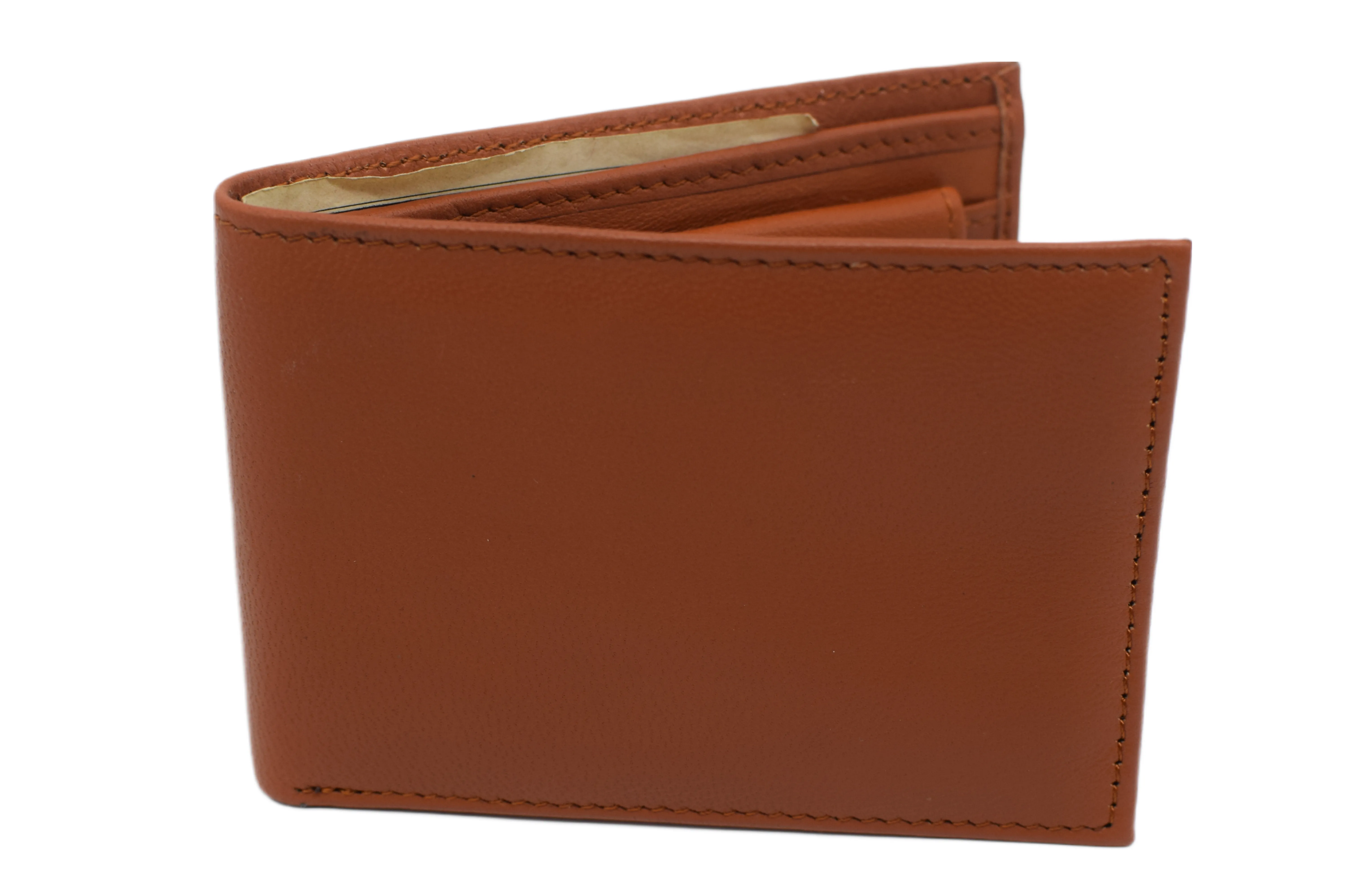 Boys Slim Compact Card and Coin Pocket Bifold Leather Wallet K600