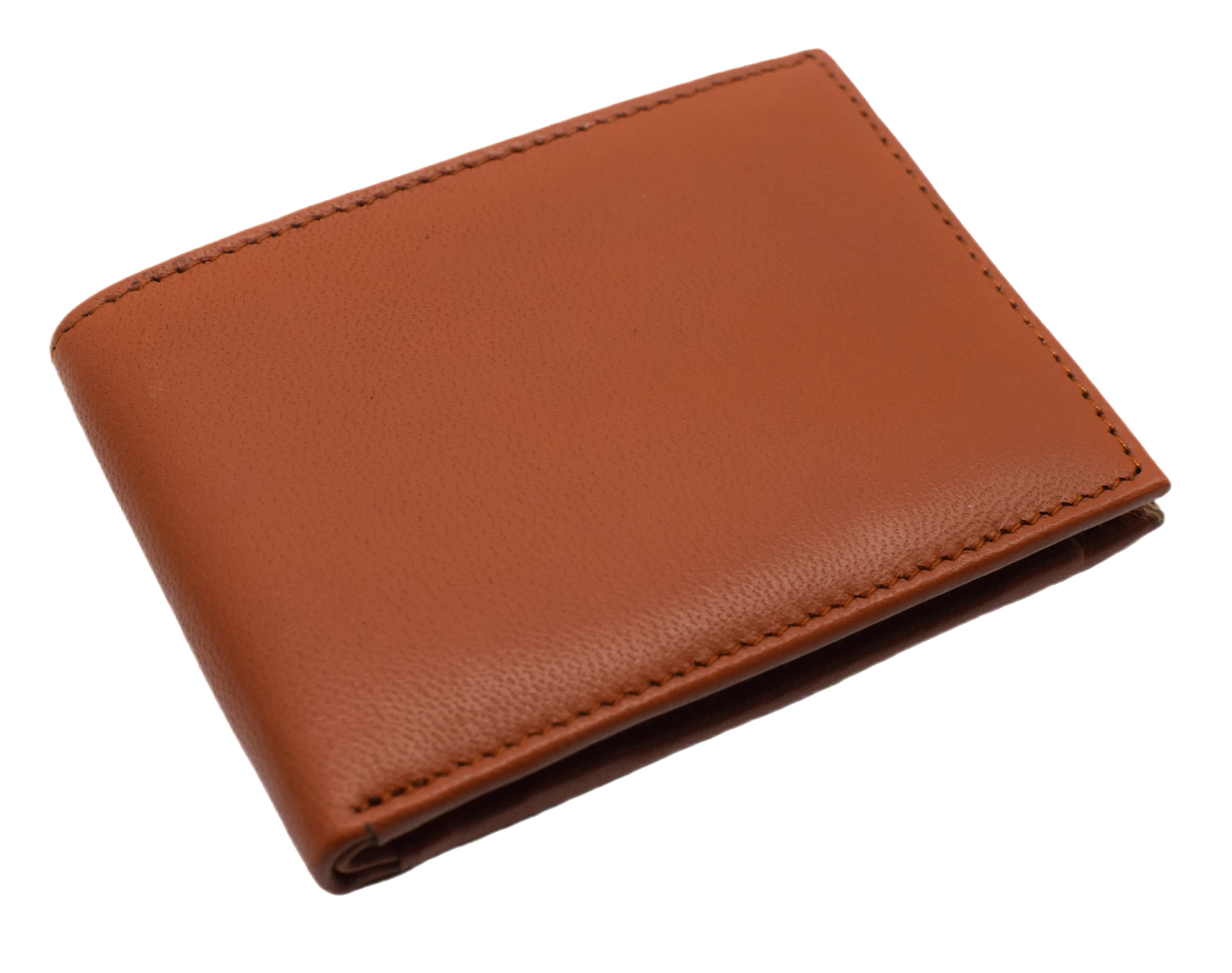 Boys Slim Compact Card and Coin Pocket Bifold Leather Wallet K600