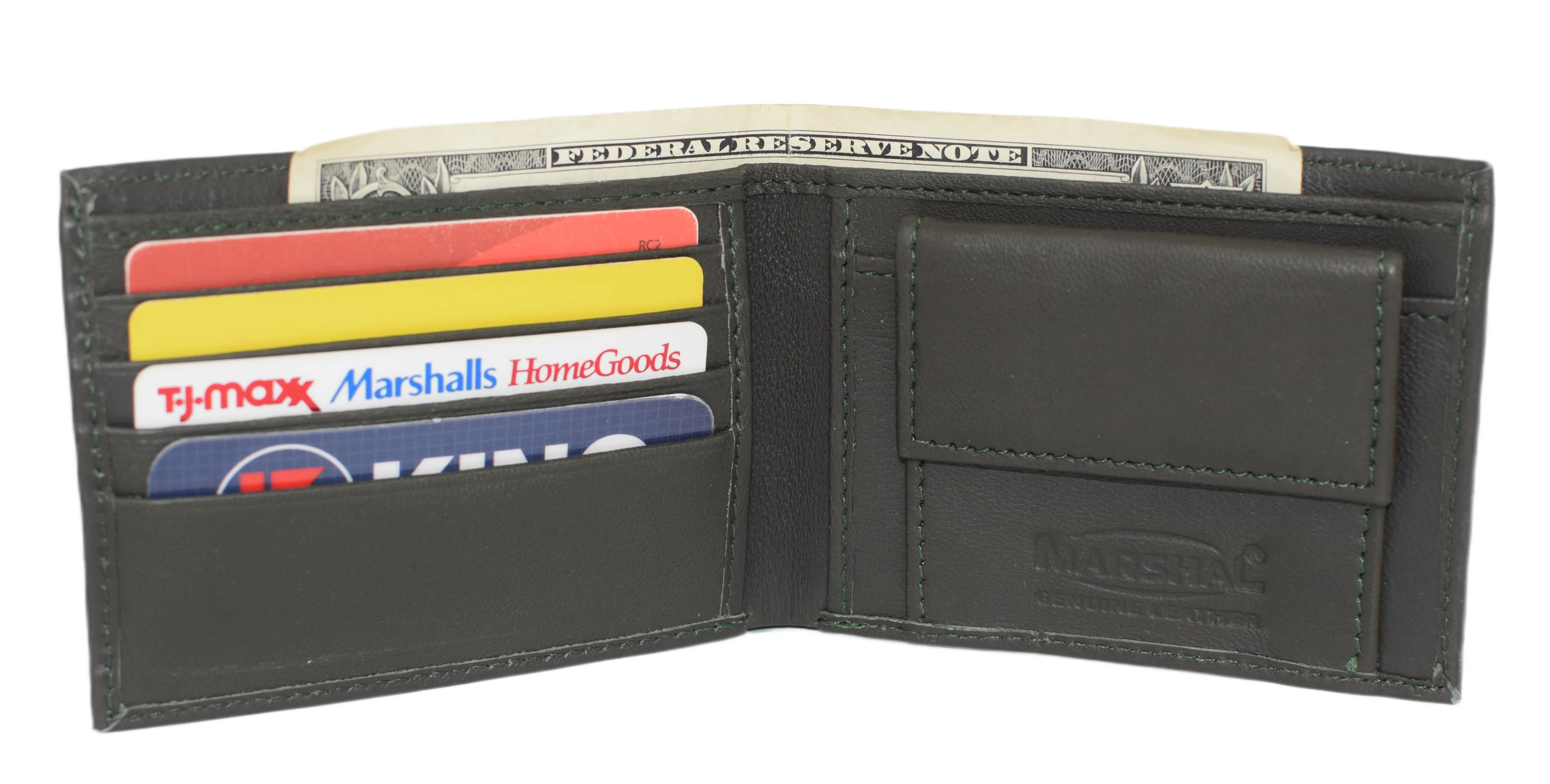 Boys Slim Compact Card and Coin Pocket Bifold Leather Wallet K600