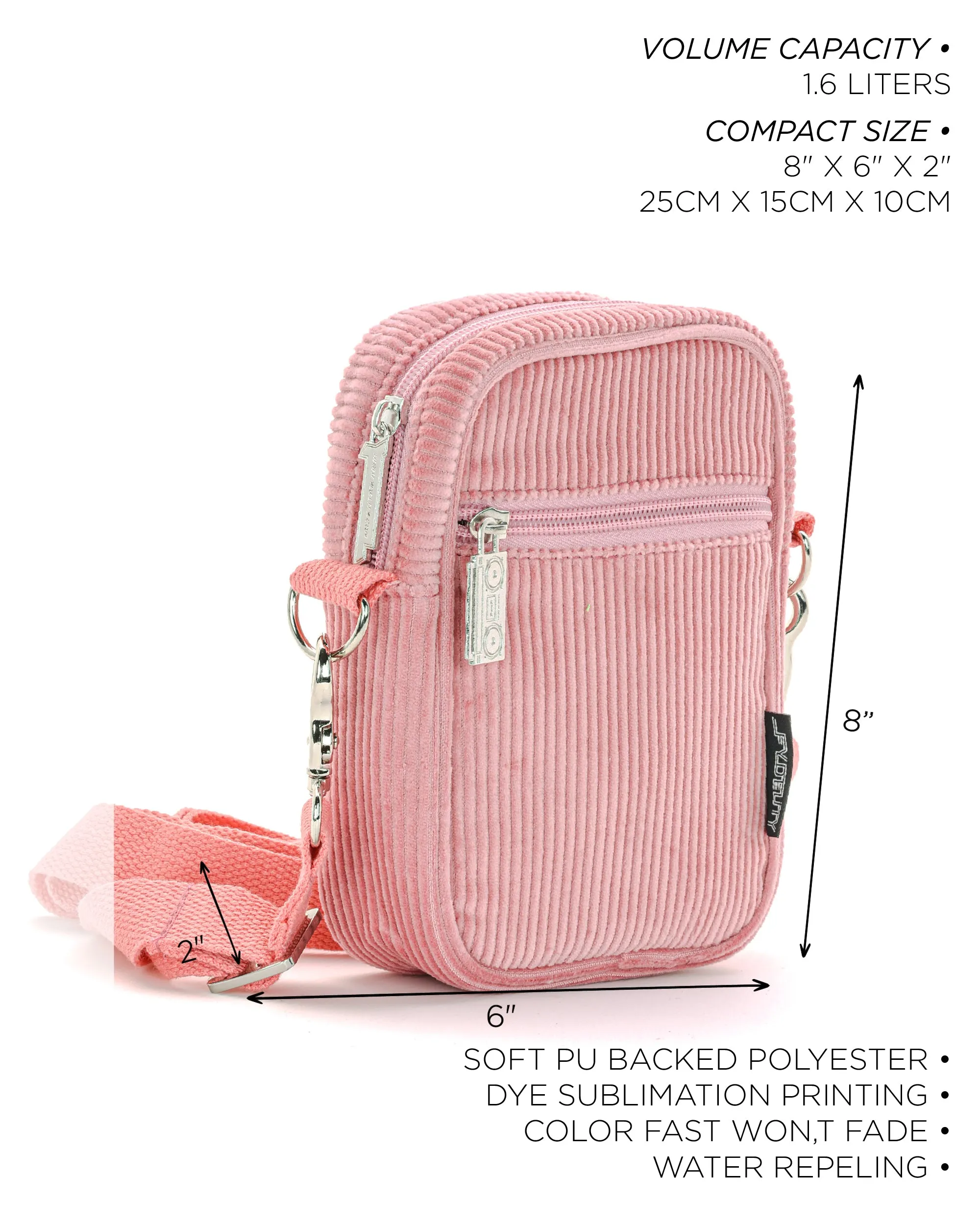 Brick Bag | Mini Crossbody | Corduroy Pink