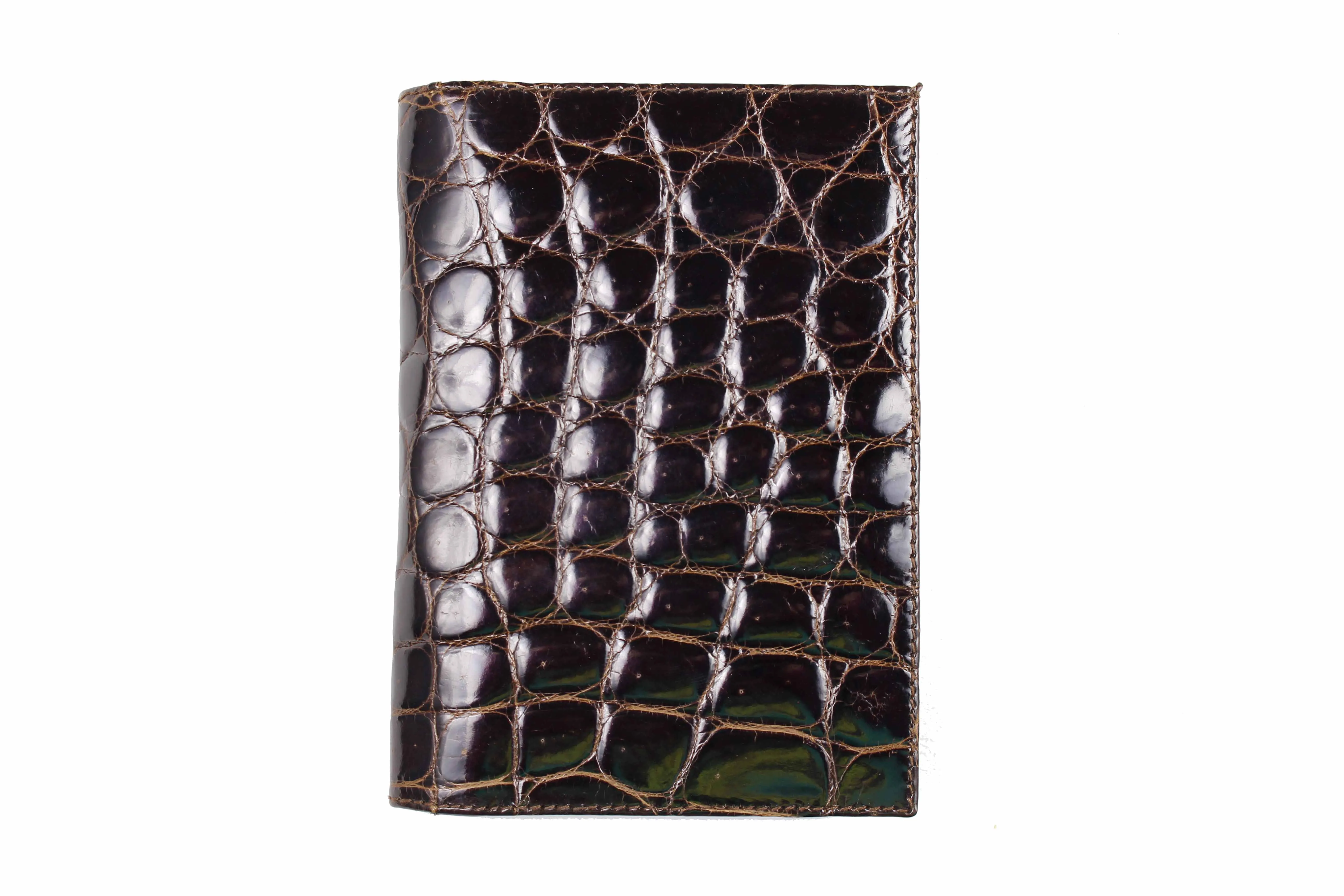 Brown crocodile skin wallet