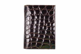 Brown crocodile skin wallet