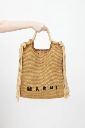 Brown Marcel North-South Tote Bag