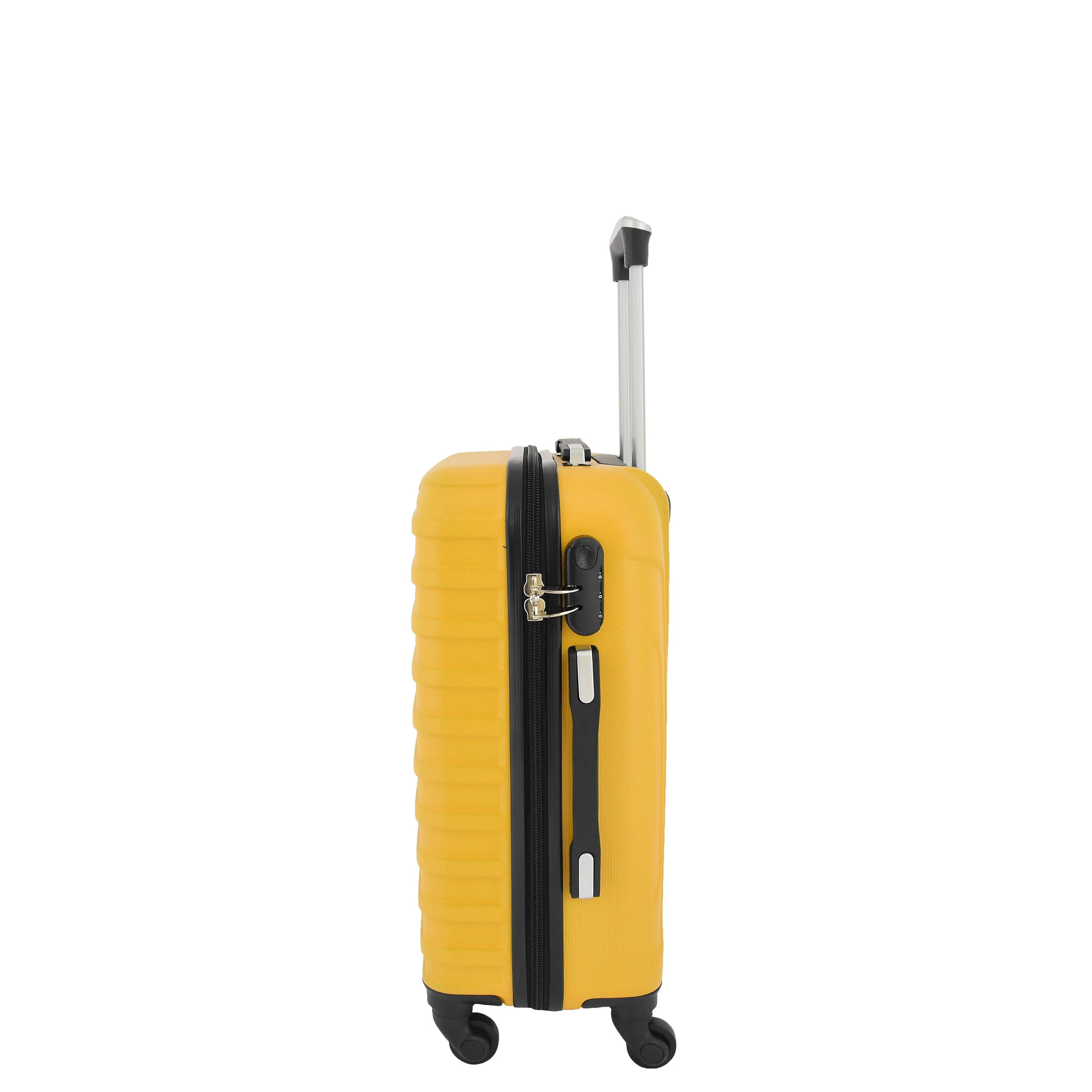 Cabin Size Hard Shell Four Wheel Lightweight Hand Luggage Sega Yellow