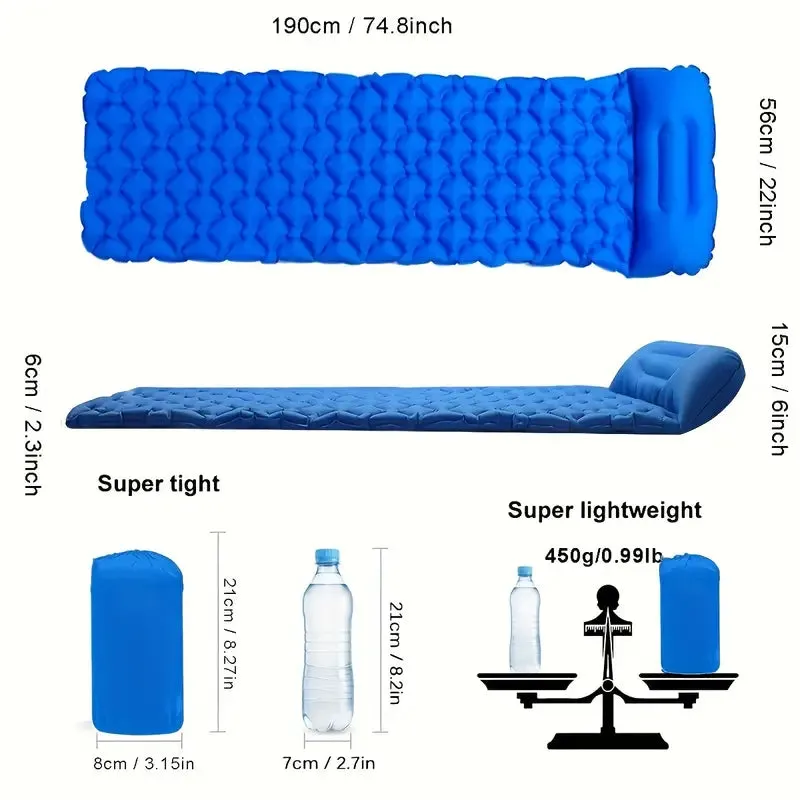 Camping Inflatable Sleeping Pad ORANGE