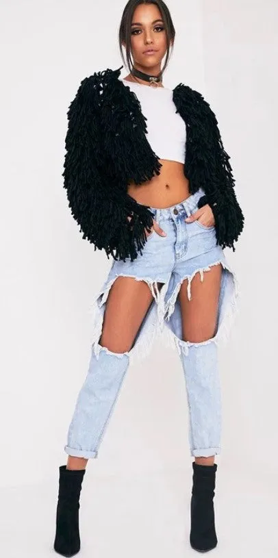 Chella Fringe Crop Jacket