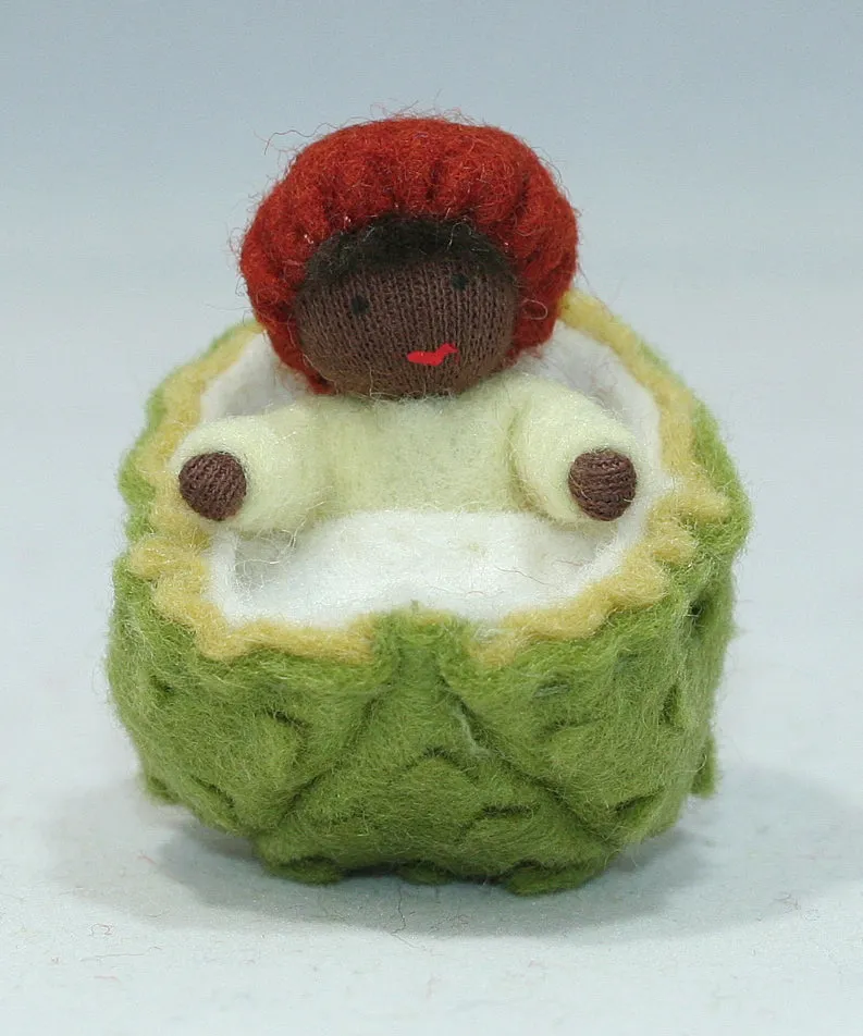 Chestnut Baby Felted Waldorf Doll - Two Skin Colors