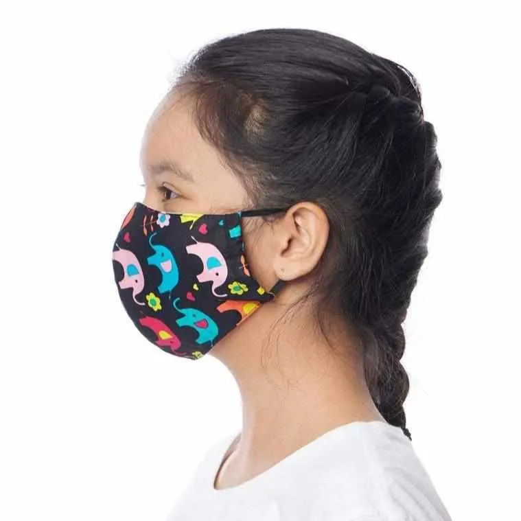 Child 9-12 Years Old Reusable Face Mask with Filter Pocket 100% Cotton - Thailand