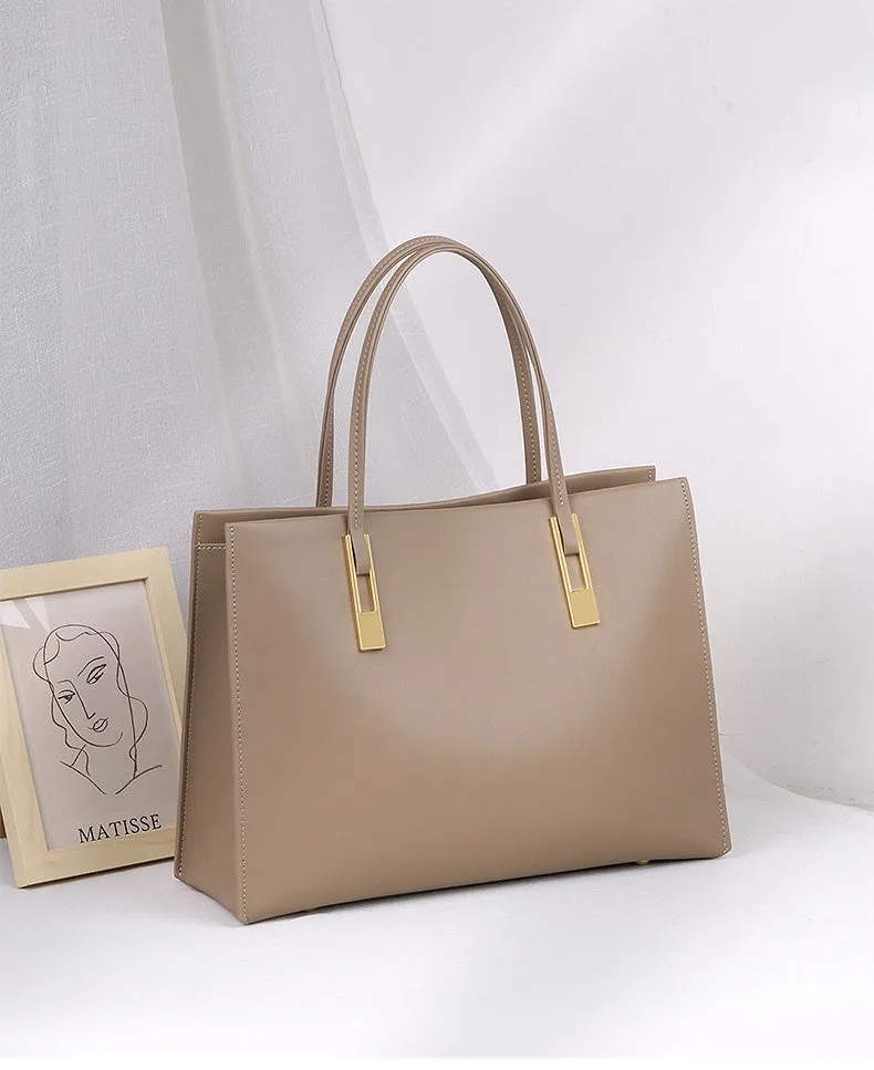 Classic Rommy Leather Tote Bag