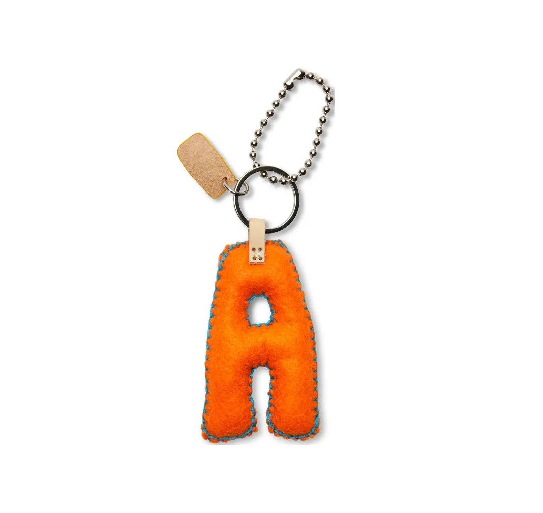 Consuela Orange Felt "A" Charm