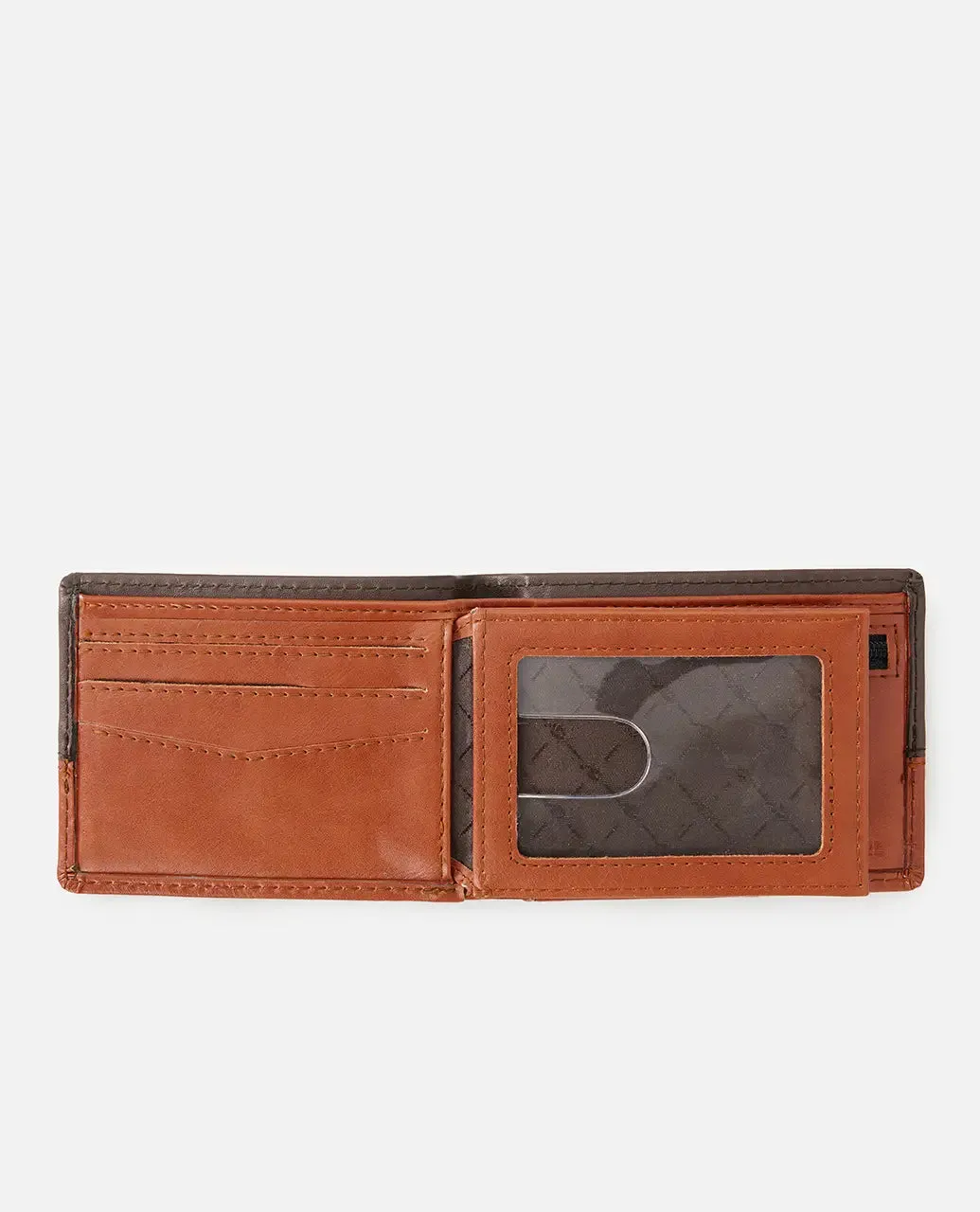 Corpawatu Icon PU Slim Wallet in Tan & Brown