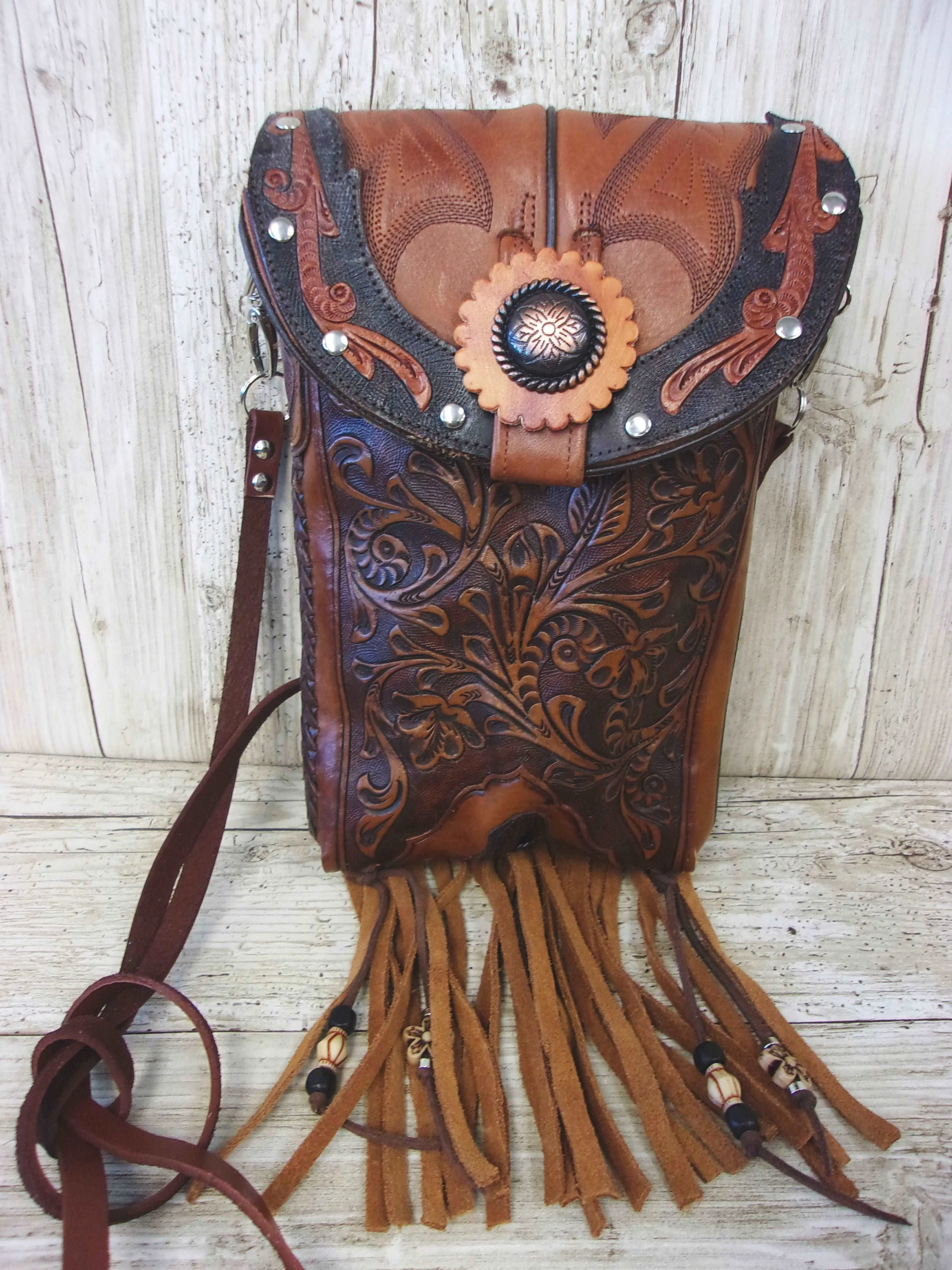 Cowboy Boot Crossbody Fringe Hipster Bag HP1021