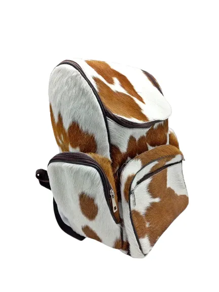 Cowhide Backpack Large Diaper Bag | Travel Backpack | Unisex Bag