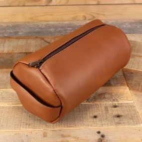 Cowhide Brown Toiletry Bag