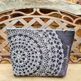 Crochet - Recycled Felt Cosmetic Bag